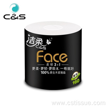 Soft Texture Biodegradable Pulp White Tissue Roll